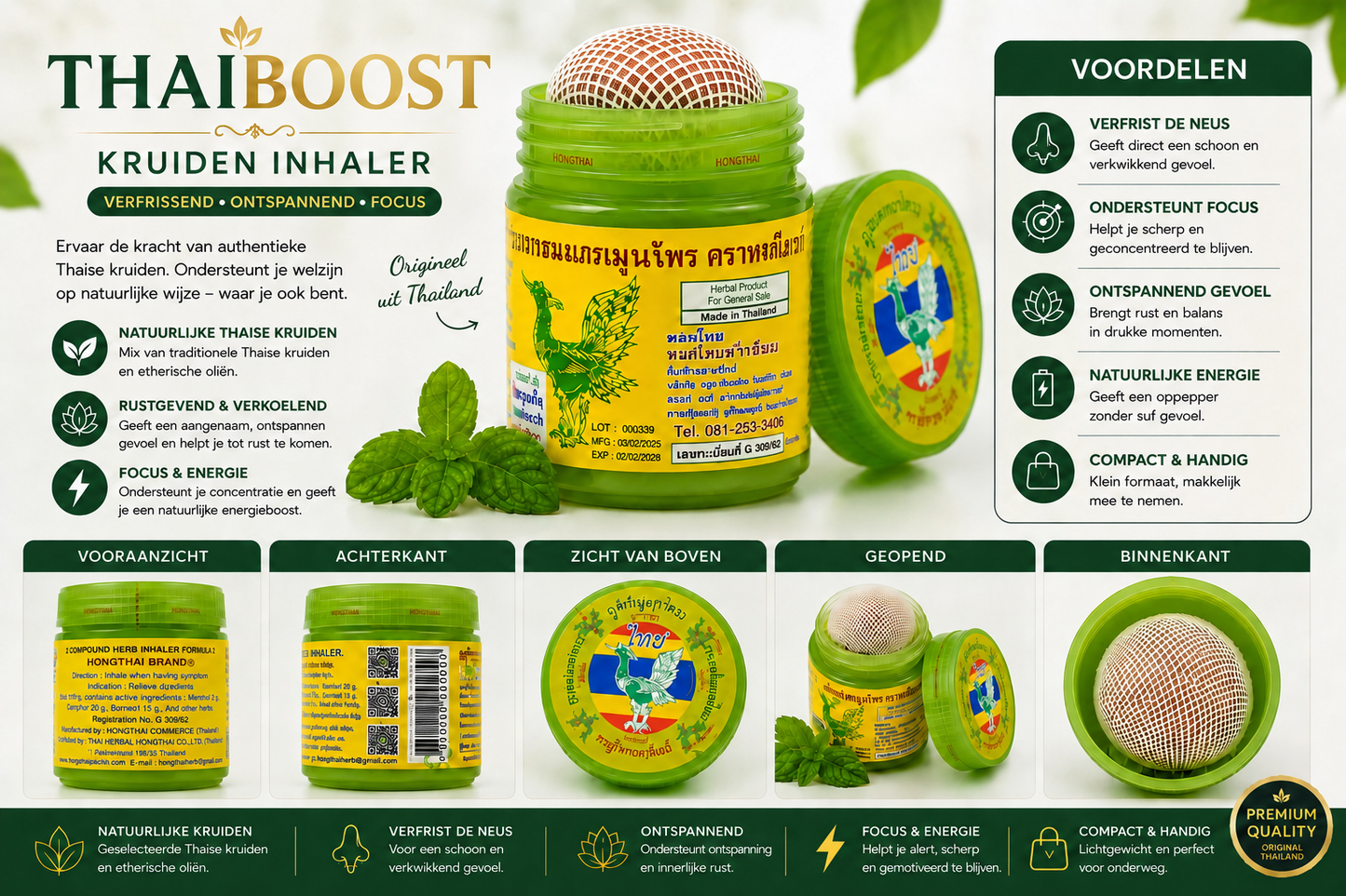 Hong Thai Kruideninhaler | ThaiBoost